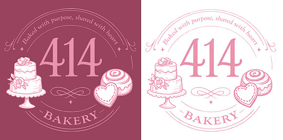 Logo set for 414 Bakery