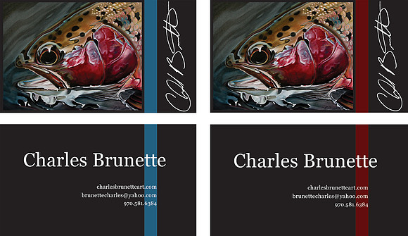 Business Card set for a local artist